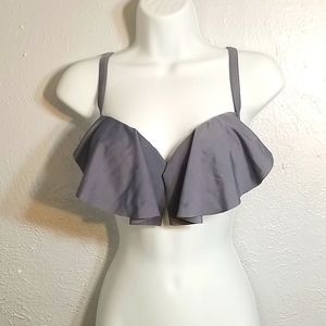 Shein Push-Up Ruffled Bikini Top Size M